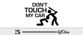Aufkleber / Don`t touch my car 10x10cm